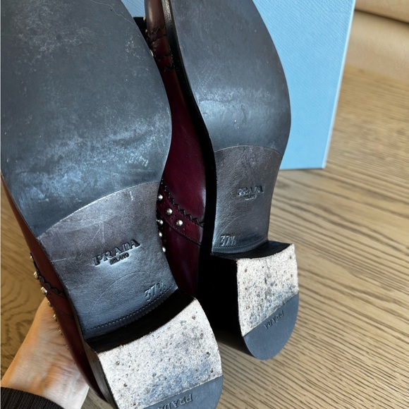PRADA Derby Studded Kiltie Lace Up Shoes
EU 37.5 - Picture 4 of 4